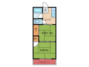 橘ハイツの物件間取画像